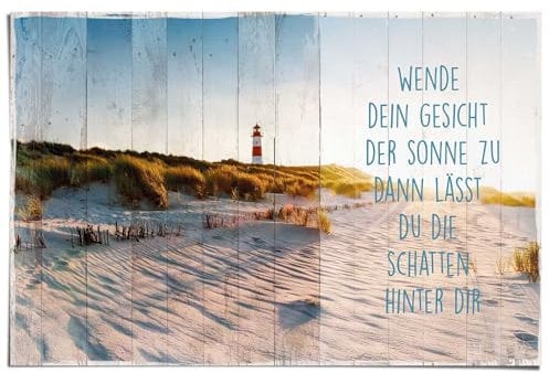 REINDERS Poster, Sonne am Strand, Wohnzimmer, Poster, Wanddeko, Room Decor, 150 gr. glänzend Bilderdruckpapier, Blau, 61x91,5cm