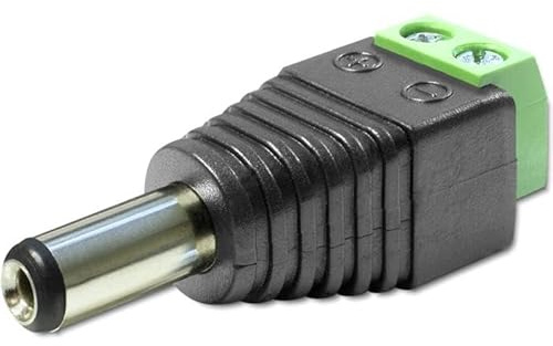 10x Delock Adapter DC 5,5 x 2,5 mm Stecker > Terminalblock 2 Pin