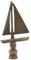 JMB Holiday & Home Segelboot – Messing Antik Finish – 8,9 cm Hoch – 5,1 cm Breit