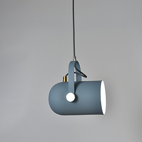 Ganeep Nordic Vertraglich Droplight Winkel Einstellbar E27 Kleine Anhänger Hängeleuchten Wohnkultur Beleuchtung Lampen Und Laternen (Color : Blue)