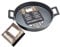 Spetebo - Padella per barbecue in ghisa, 20 cm, con 2 manici