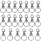 TRIXES 20 X kleine Karabiner abnehmbare schwenkbare Key Split-Ring-graue Farbe