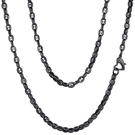FaithHeart Black Coffee Bean Chain Necklace Lovely Accessories