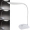 ChiliTec LED Schreib-Tischlampe mit 3 Helligkeitsstufen 100 Lumen Hohe Lichtausbeute Betrieb an 5V USB oder Batterie 3x AA Weiß
