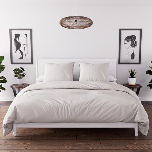 Intemporel Parure Housse de Couette en Microfibre lavée 240x220 cm Boheme Lin, par Soleil d'Ocre