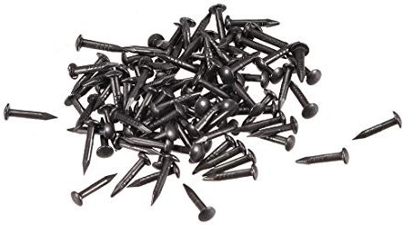 sourcing map 200stk. Klein Tiny Hardware Messing Nägel für DIY Dekorative Holzkisten Zubehör Schwarz 1,2X8mm(DxL)