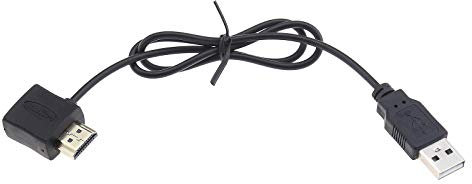 Be In Your Mind Cable de carga USB 2.0 macho a HDMI (macho y hembra), extensión de 0,5 m para proyector de pantalla de PC