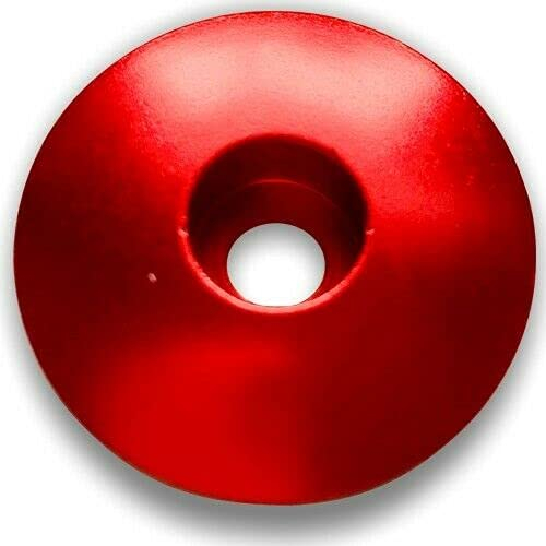 GreVeloro® Ahead Kappe farbig bunt Color Fahrrad Vorbaudurchmesser 1 1/8 Zoll Steuersatz Aluminium Abdeckkappe (Rot)