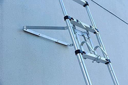 Telescopic Ladder DIY Aluminum Alloy Folding Extendable Extension Ladder for Home Office Loft Use (I-shape ladder stand off)