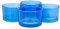 Teelichtgläser klein 51x33 mm Set 4 Stück Teelichthalter Glas blau
