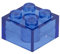 CMC imports 50 Klemmbausteine Bausteine 2x2 Noppen Kompatibel Transparent Blau