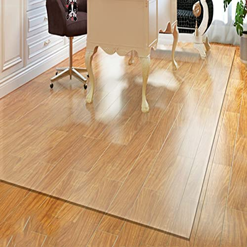 Bodenschutzmatte Bürostuhl Unterlage Extra groß Vinyl-Kunststoff Teppichschutz - Transparent Läufer/Teppich/Hartholzbodenschutz, Rutschfeste Schreibtischunterlage, 60/80/100/120/140/160/170 cm lang
