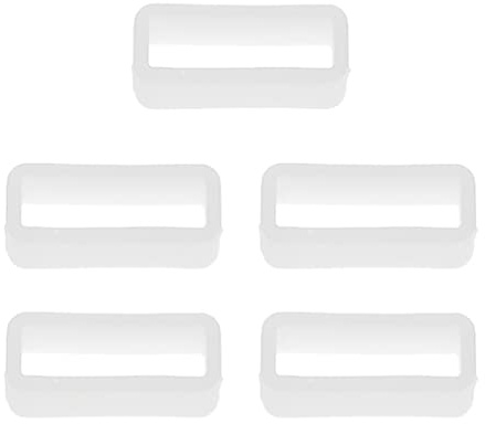 VintageTime Watches | 5 x Rubber Watch Strap Part Silicone Keeper Replacement Sports White Holder Retainer Loop Smart Watch | Various Sizes | 20mm | 5 Pack