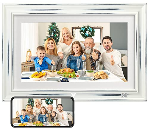 KODAK Digitaler Bilderrahmen 14.1 Zoll WLAN Elektronischer Bilderrahmen Full HD IPS Touchscreen Smart Fotorahmen Cloud mit App, 32GB Speicher, Automatische Drehung, Teilen von Bildern, Musik, Videos