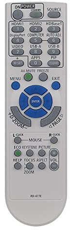 Neu RD-477E Ersatz Fernbedienung für NEC Projector P525UL NP-P525UL P525WL NP-P525WL Dukane ImagePro 6537WC ME402XG MC302X NP-MC302X NP-MC302XG NP-MC332W NP-MC332WG NP-MC342XG NP-MC372X NP-MC372XG