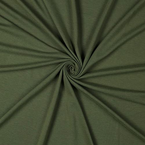 Jersey-Stoff Viskose (Bambus-Zellstoff) 0,5 x 1,45 m Bambus-Jersey Meterware Oeko-Tex-zertifiziert, Farbwahl, Farbe:011 - pistaziengrün