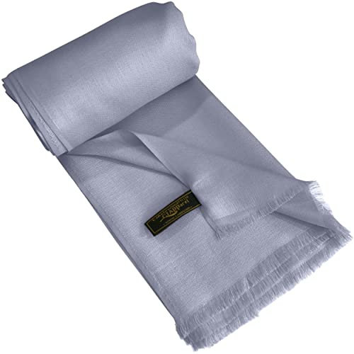 CJ Apparel Nepalesischer Schal, Stola, Überwurf, Pashmina, handgefertigt, Blau / Grau / Grau, blau / grau, Einheitsgröße