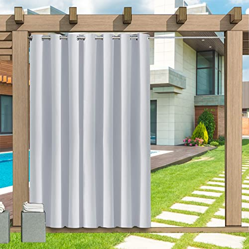 Outdoor Vorhang Wetterfest, 1 Stück Outdoor Vorhang Wasserdicht Wetterfest Blickdicht mit Ösen, 24 Farben Sichtschutz Sonnenschutz Outdoor Gardine für Veranda, Pergola, Laube, B213xH213CM