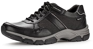 Pius Gabor Herren Sneaker Low,Halbschuhe,Gore-TEX,zertifiziertes Leder,Wechselfußbett,Freizeitschuhe,Turnschuhe,Laufschuhe,Black,42.5 EU / 8.5 UK
