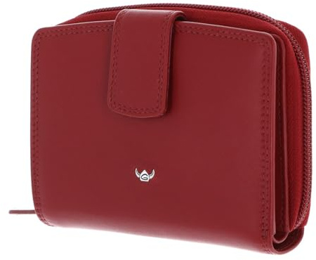 Golden Head Leder Geldbörse Polo RFID Protect Kombischeintasche mit Riegel 1438 Rot dunkelrot