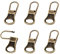 6st Reißverschluss Ersatz, Abnehmbar Reißverschlussschieber Reißverschlusskopf Zipper Pull Reißverschlussanhänger Schieber für Kleidung Jacke Hose Mantel Schuhe Koffer Rucksack reparatur set (Bronze)