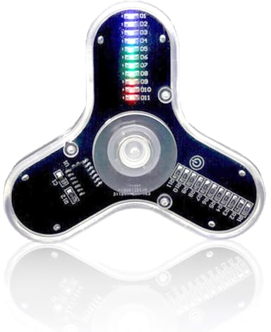 DIDODI Soldering Practice Kit - Electronics DIY Kit with 3 Leaves LED Rotating Gyroscope