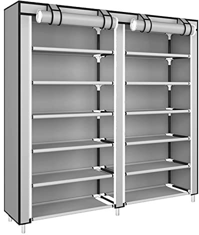 Armoire à Chaussures, Meuble à Chaussures, Étagères à Chaussures Étanche 7 Couches pour 36 Paires de Chaussures Armoire en Tissus, Rangement de Chaussures avec Housse