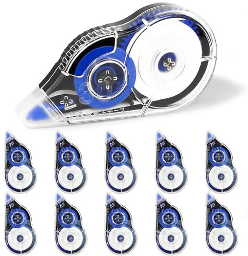 Ysimple 10Pcs Correction Tape, 30m x 5mm Large Correction Tape Roller | White Out Tape, School Correction Tape, Office Stationery Supplies, for School, Office, Notes and Everyday Writing Correction