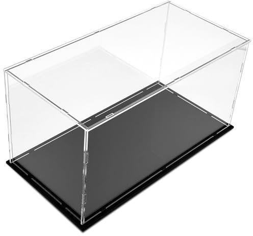 Schaukasten Vitrine Acryl Vitrine mit schwarzem Boden, Sammelvitrine, Acrylbox für Wohnzimmer, Schlafzimmer und Büro (30 x 15 x 15 cm)
