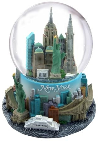 City-Souvenirs NYC Skyline Schneekugel mit Musik, 15,2 cm, groß