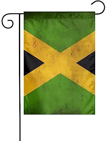 Garden flag Old Jamaican Flag picture Decorative flags mainly for patios, gardens, flower pots, Terrace,lawn. 12x18 in