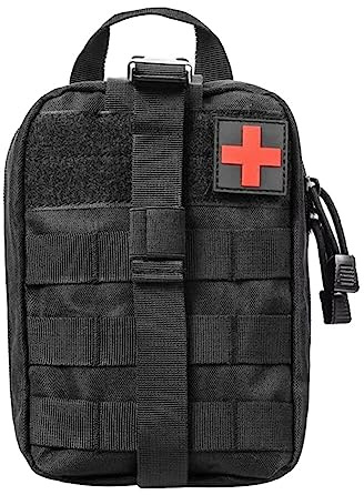 Trauma Erste Hilfe Medizinische Tasche Leer, Taktische Taschen MOLL,Multifunktional Bauchtasche EMT Erste Hilfe IFAK Rip-Away Utility Pouch Notfalltasche für Camping Radfahren Klettern und Reisen
