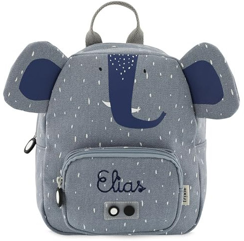 upstitch studio Jungen Kindergartenrucksack mit Namen Motiv Elefant Small (Elefant, Rucksack SMALL)