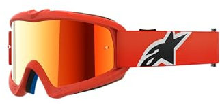Alpinestars Vision Youth MX ATV MTB Offroad Goggle (Orange - Mirror Red Lens)