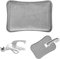 ADEPTNA Comfy Rechargeable Electric Hot Water Bottle with Hand Warmer Pouch - Easy Plug-in with Overheat Protection and Energy Efficiency (Grey)