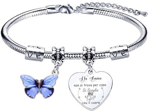 Lumengqi Regali di Laurea Bracciale Laurea Regalo Donna Regali per la Moglie Fidanzata Sorella compagno di classe Amic Braccialetti Amicizia Ciondolo Grazie per esserci sempre Regalo di Natale (16)