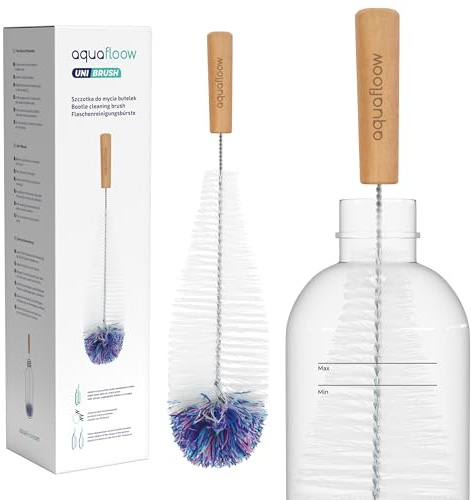 Aquafloow Bottle Brush for SodaStream Crystal Glass Bottles | Cleaning Soda Cleaning Brush | Bottle Cleaner Bottle Brush for Glass Carafe, Soda Bottles, Baby Bottles, Drinking Bottles