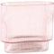 KAYLETIN Vaso a coste per fiori, vasi in vetro rosa per tulipani, vaso di fiori moderno, vasi in vetro scanalato per compleanno, matrimonio, inaugurazione della casa, anniversario, fidanzamento, 18 cm
