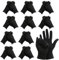 BORISCA 11 Paar Baumwollhandschuhe, Schwarze Handschuhe Weich Unterziehhandschuhe Dünn Stoffhandschuhe Elastisch Textilhandschuhe Wiederverwendbar für Männer und Frauen (B)