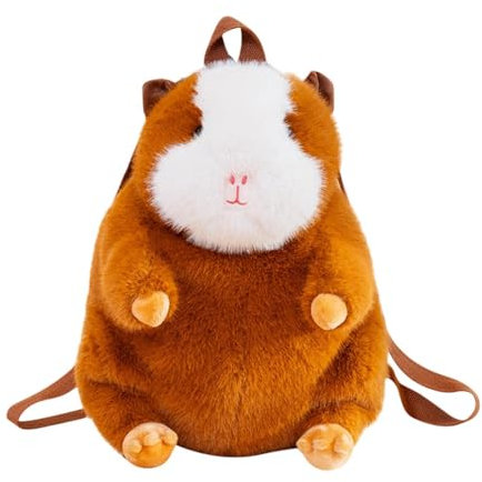 Amagogo Plüsch -Meerschweinchen -Rucksack handgefertigtes gefülltes Tierspielzeug für Outdoor -Aktivitäten, Braun
