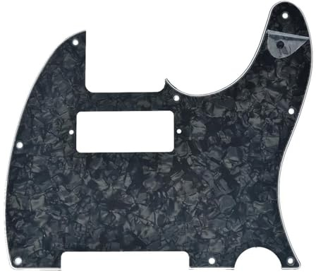 Schlagbrett Für E-Gitarre Gitarren-Schlagbrett mit Mini-Humbucker-Tonabnehmerloch für Tele/Gitarre(Pearl Black)