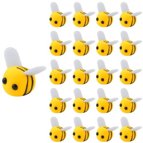 Foyods Biene Filzen Wolle Mini Dekoration,Bienen Deko Kleine Filz Handwerk Dekoration Wollfilz Biene Kleine Bienen Figuren Streudeko Mini für Babyparty Kostüm DIY Handwerk Anhänger Hut Deko