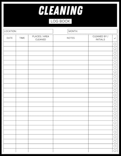 Cleaning Log Book