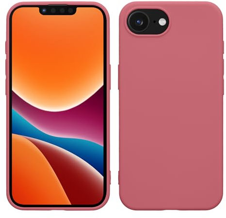 kwmobile Hülle kompatibel mit Apple iPhone 16e Hülle - weiches TPU Silikon Case - Cover geeignet für kabelloses Laden - Dark Rose