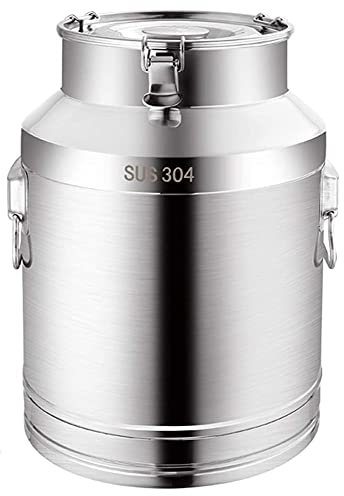 Generisch Milchkanne aus Edelstahl 304, Milcheimer, Weineimer, Tragekrug, Ölfass, Teekanister mit versiegeltem Deckel, für Flüssigkeiten, Feststoffe / 20L