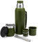 BALIBETOV Ensemble complet Yerba Mate – gourde moderne Mate (266,2 ml), thermos avec 2 becs verseurs (1000 ml), 2 pailles Bombilla – Kit de qualité supérieure (vert)