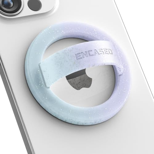Encased Magnetic Phone Grip Holder (Compatible with MagSafe) Iridescent Glittering Silicone Finger Loop Ring for iPhone (Radiant Flower)