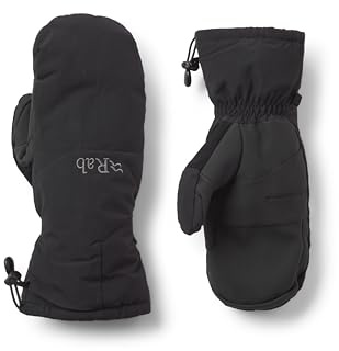 Rab Men's Storm Mitts - Waterproof Breathable Synthetic Insulated Gloves for Skiing & Snowboarding - Black - Medium