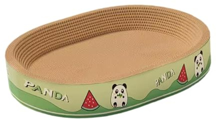 Ioensy Tiragraffi per Gatti Tavola a Nido Letto per Il Sonno Divano in Cartone Cuccia per Animali Domestici con Design a Ciotola Adatto per Cura delle Unghi, Oval S