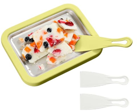 Ice Cream Maker Roll Ice Cream Maker Homemade Joghurt Rolls Tray Instant Cold Plate With 2 Spatulas For Adults Home Kitchen Party Family Gathering Outdoor Holiday